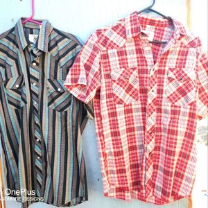 2 Corral West Ranch Wear shirt's